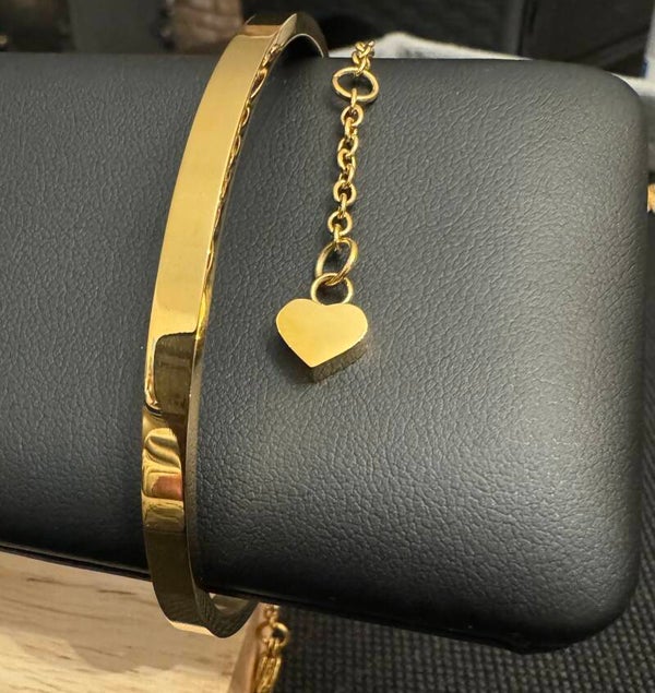 Stainless steel armband HART GOUD