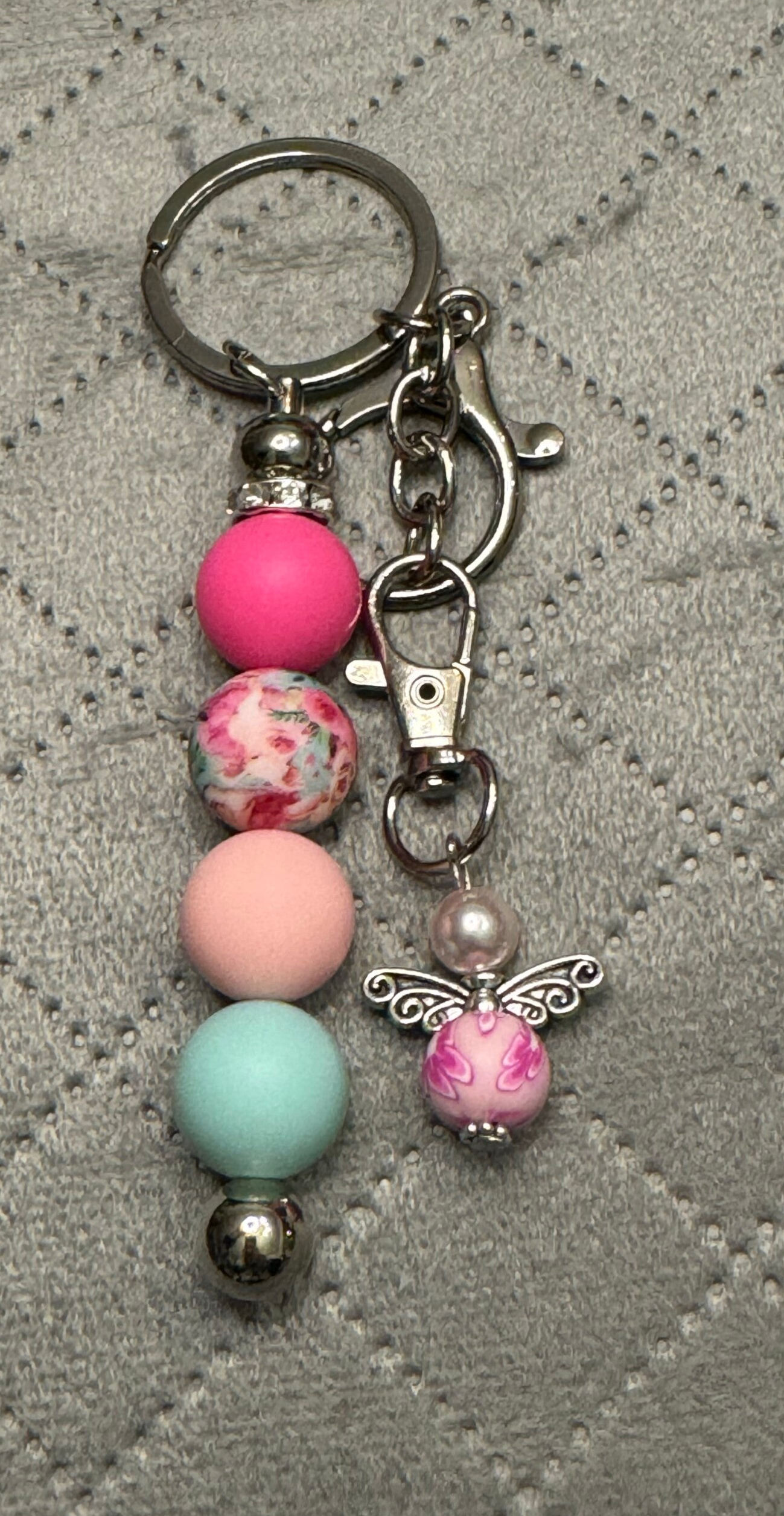Sleutelhanger GELUK ROZE ENGEL