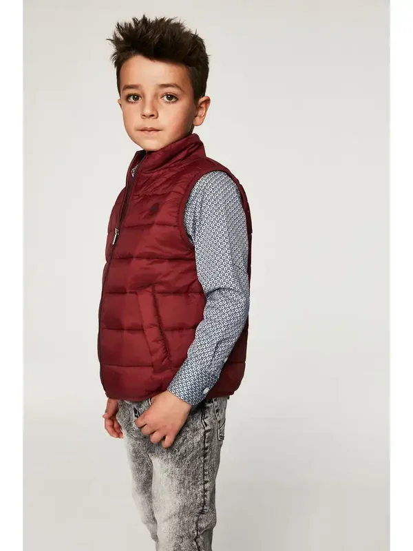 Gewatteerd Kinder Bodywarmer rood 9-10 jaar