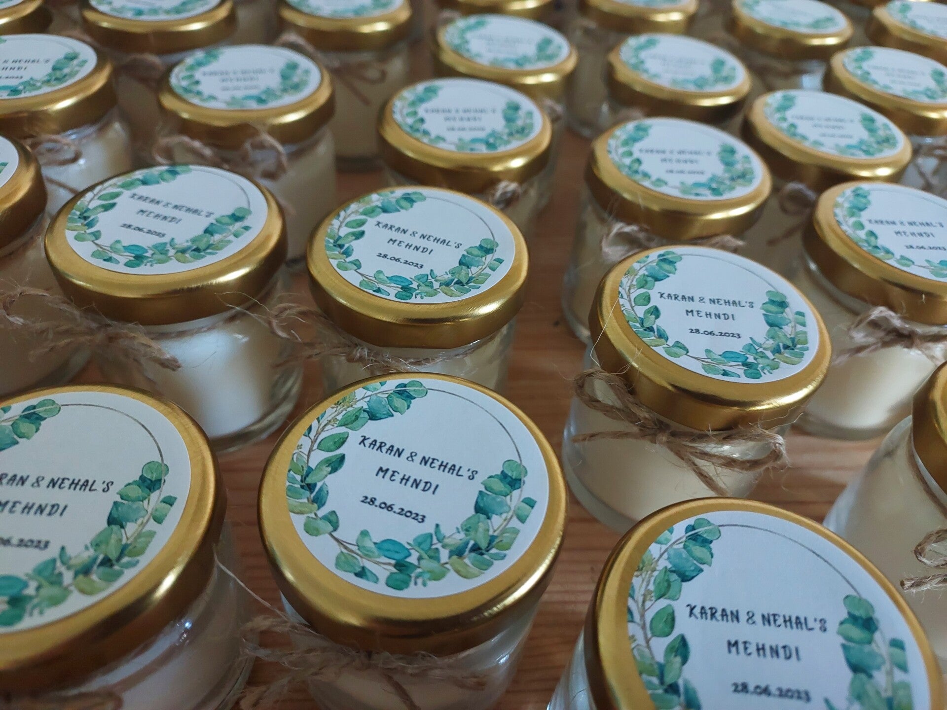 50 Handmade Mini Soy Candles: Eco Wedding Favors, Scented Gifts
