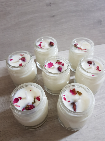 30 Handmade Mini Soy Candles: Eco Wedding Favors, Scented Gifts