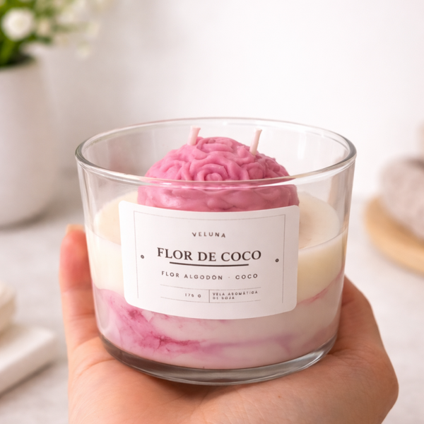 VELA AROMÁTICA - FLOR DE COCO