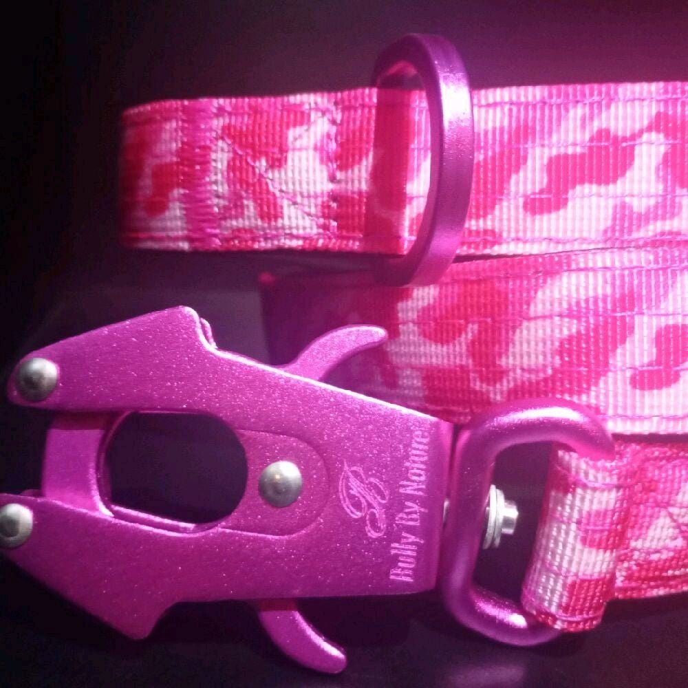 Bully by Nature combat leash 1.5m pink camo
