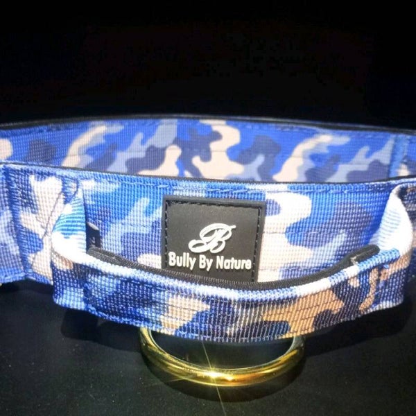 Bully by Nature *collar - Blue camo LARGE *5cm x 50-65CM (collar)