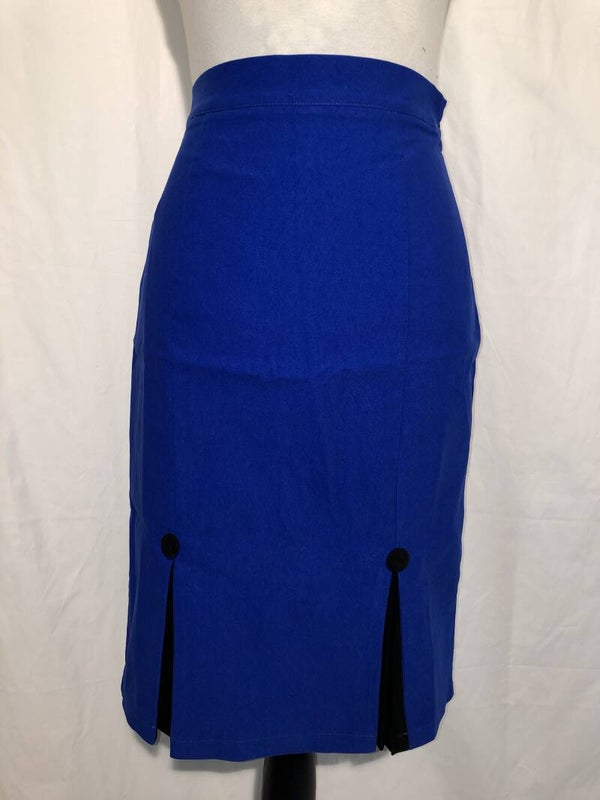 Voodoo Vixen koningsblauw rok met zwarte inzet maat L