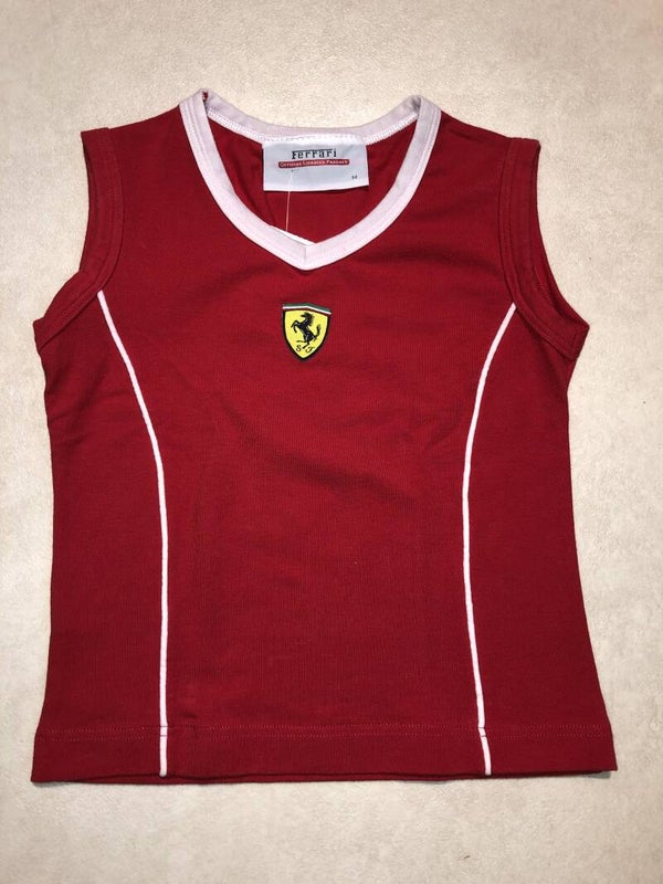 Ferrari rood tanktop maat 110