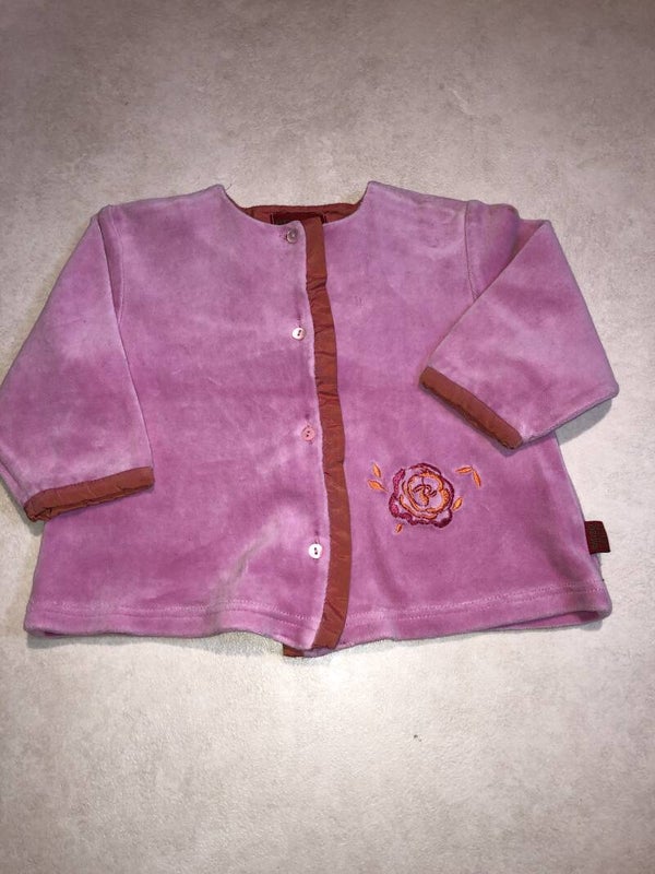 Kenzo roze velours vestje maat 80