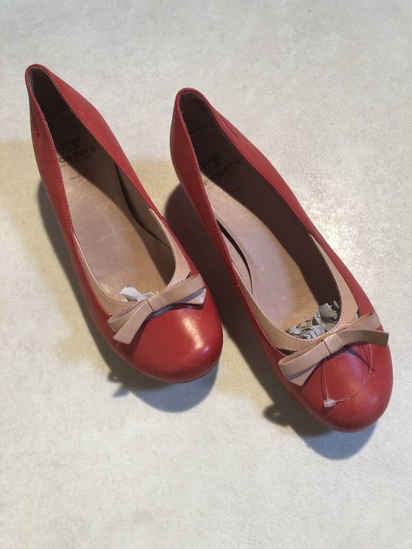 Wonders rode retro pumps met strikjes maat 39