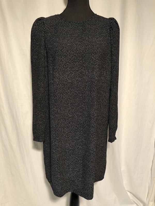 H&M zwart/wit gestippelde jurk maat M