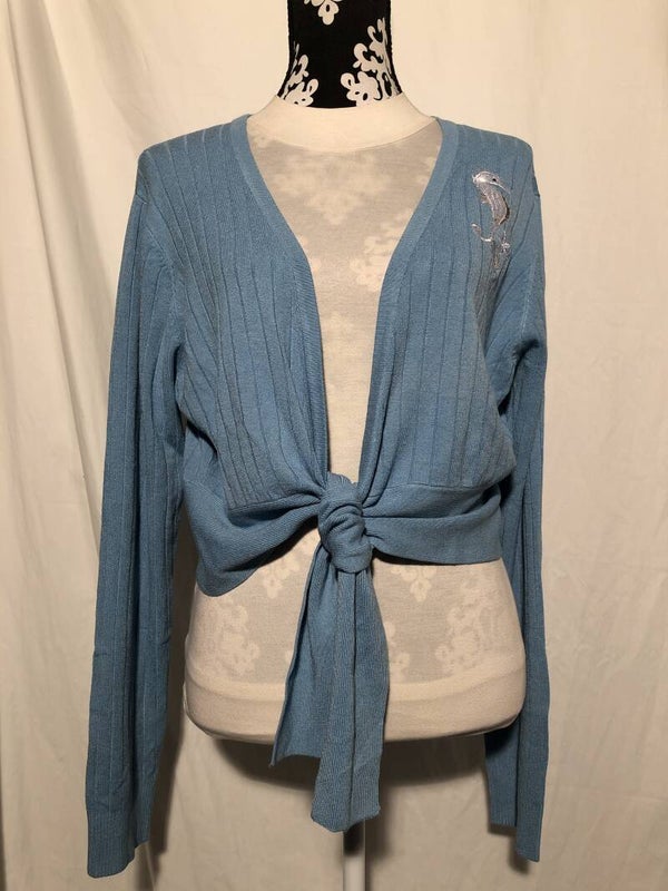 Voodoo Vixen blauw vestje met zeepaardje maat 4XL