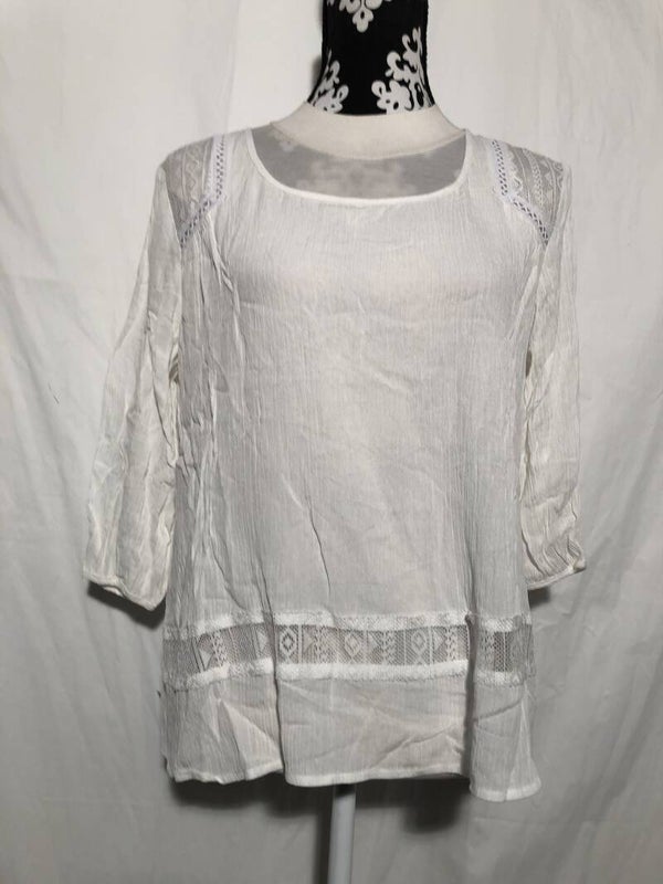 Voodoo Vixen wit retro 70’s tuniek maat M