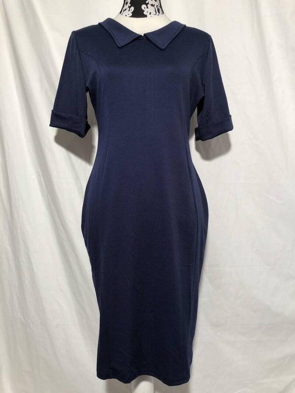 Blauw retro pencilldress maat XL