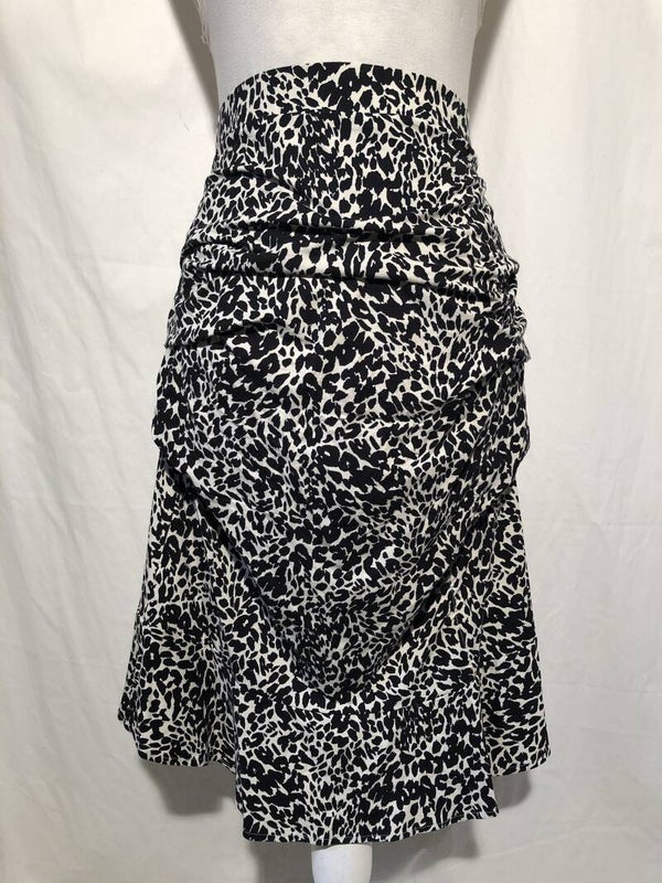 Juffrouw Jansen zwart/beige print rok maat L