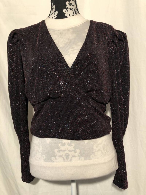 Mango glitter overslag top maat L