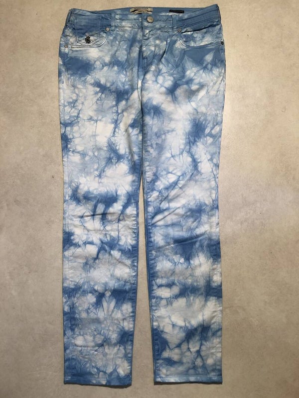 Maison Scotch blauw gebatikte denim jeans maat 32
