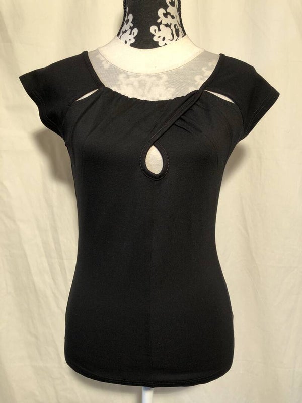 Voodoo Vixen zwart retro top maat L