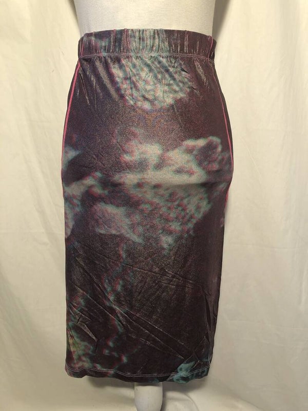 Diesel paars print metallic look rok maat S