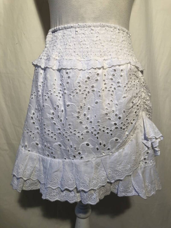 Seven Sisters wit broderie rokje maat L