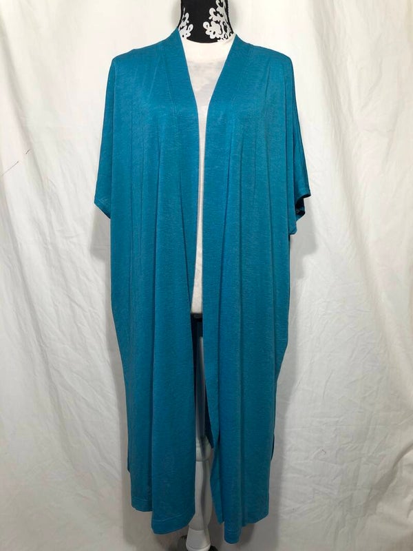 Q’Neel aqua kleurig lang zomer vest maat 50