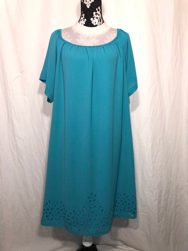 Mat mintgroene jurk maat 44