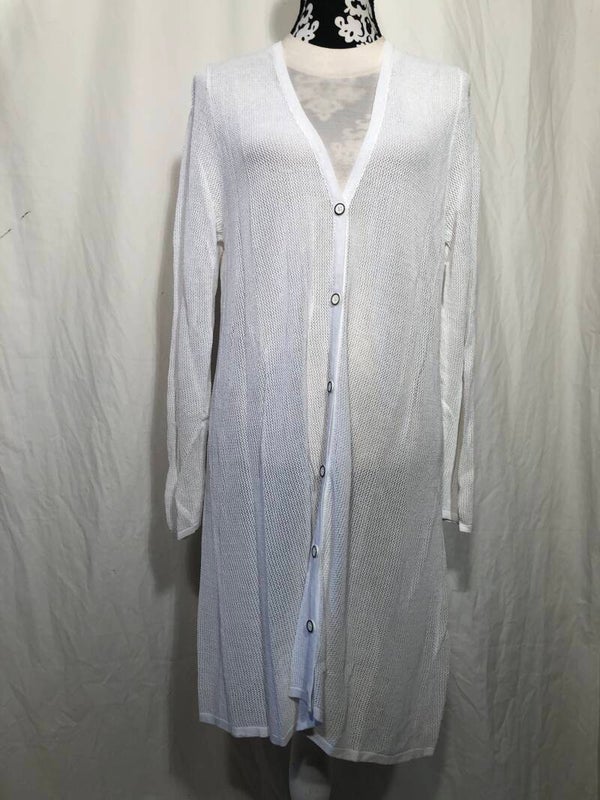 Yesta wit lang vest maat 44