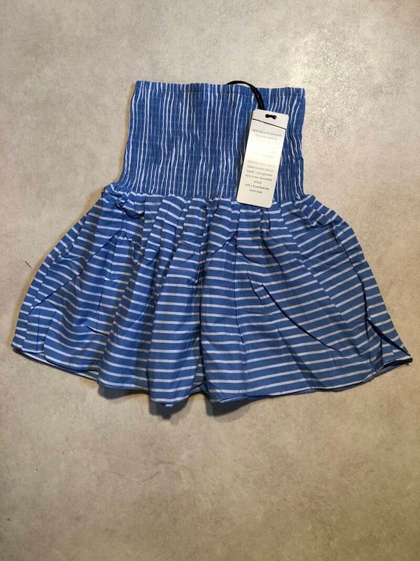 By Hound blauw/wit gestreepte rok maat 140