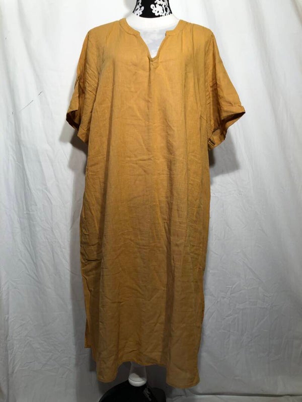 Zizzi okergele zomer jurk maat 46