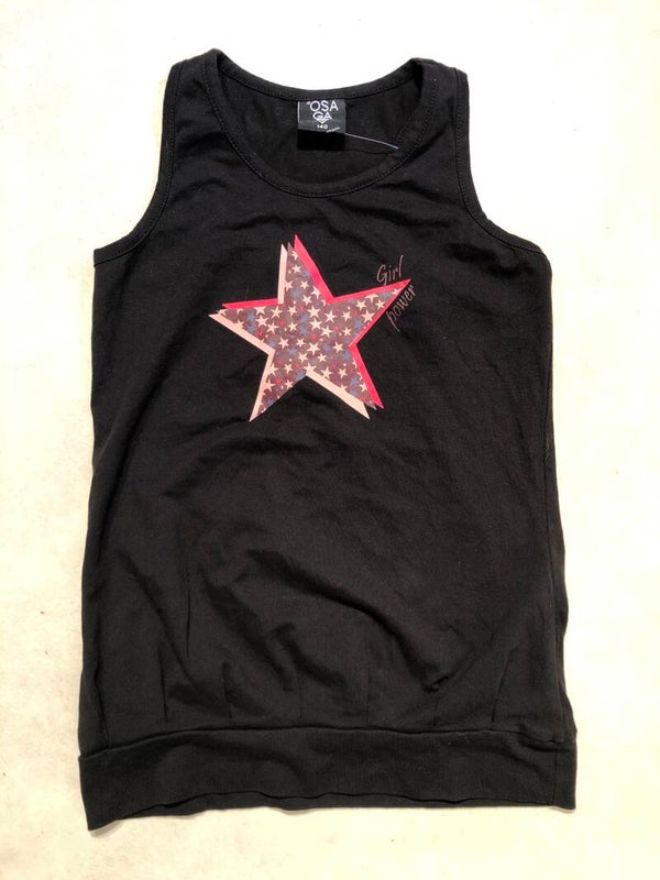Osaga zwart tanktop met ster maat 140