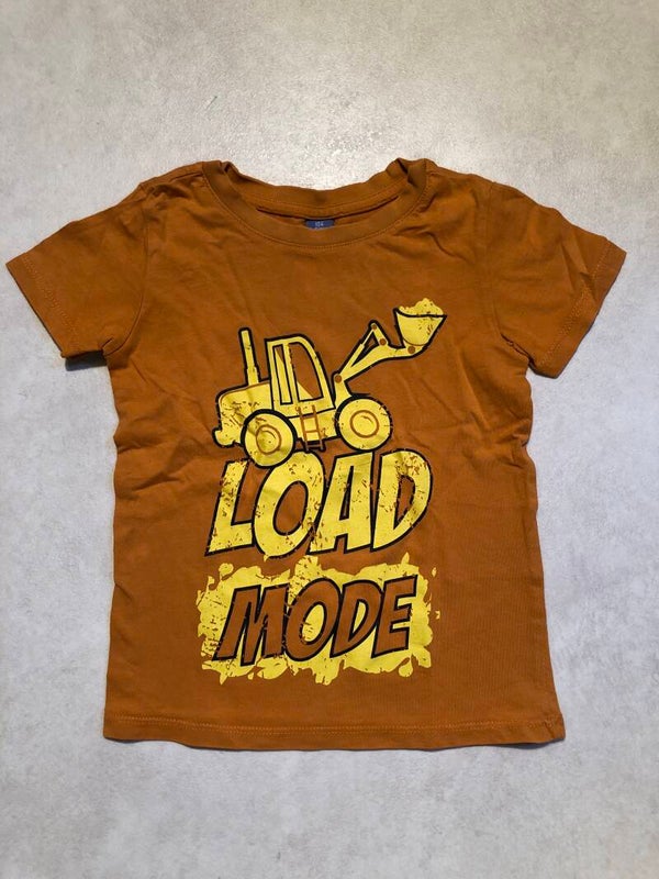 Dopodopo oranje t-shirt met opdruk maat 104