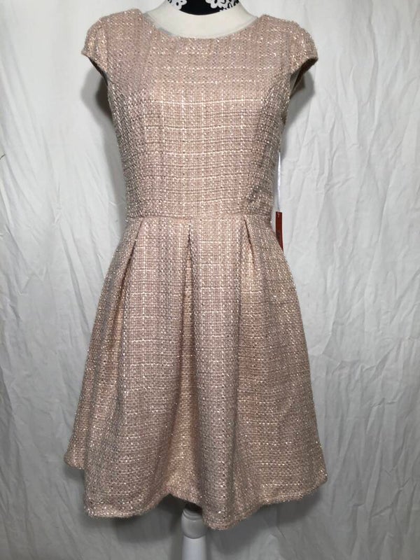 Moon zachtroze teadress van tweed stof maat M