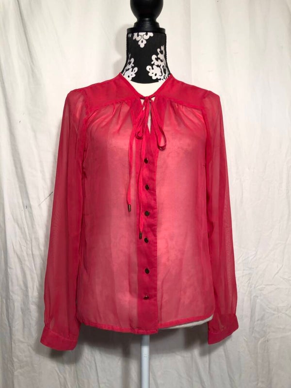 Vero Moda roze doorschijnende blouse maat M