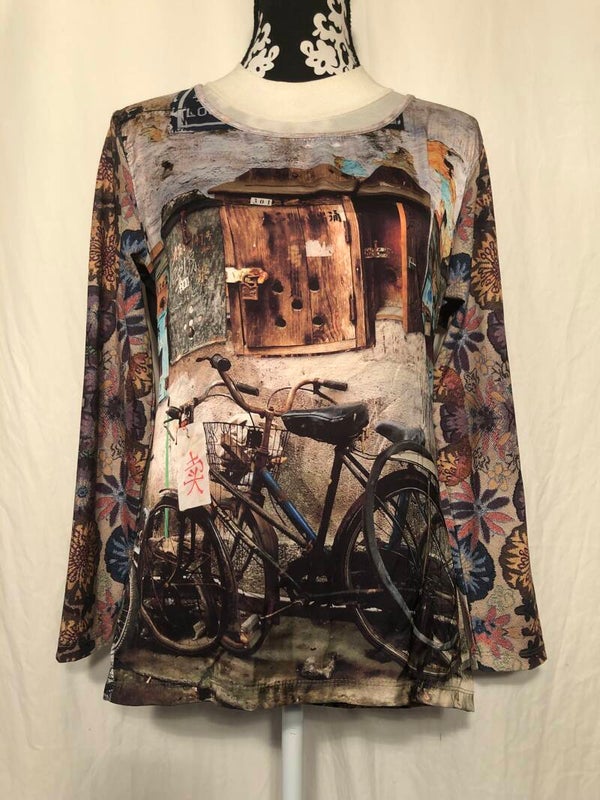Dividere fotoprint long sleeve maat S