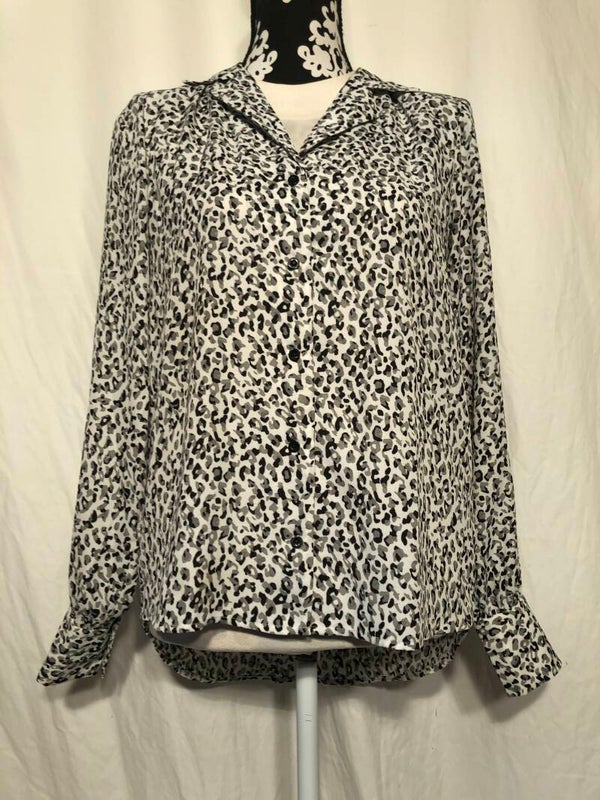 Costes grijze Leopard print blouse maat S