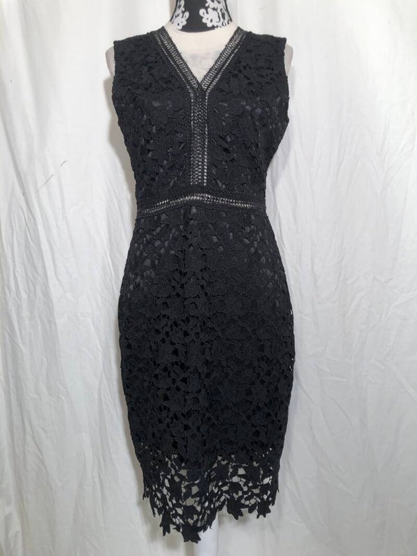 Emamoda zwarte kant jurk maat L