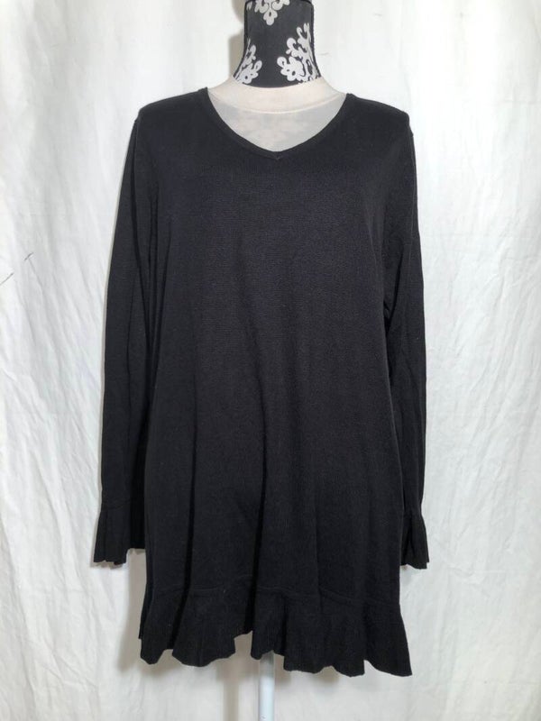 Adia zwarte trui met ruches maat 46/48
