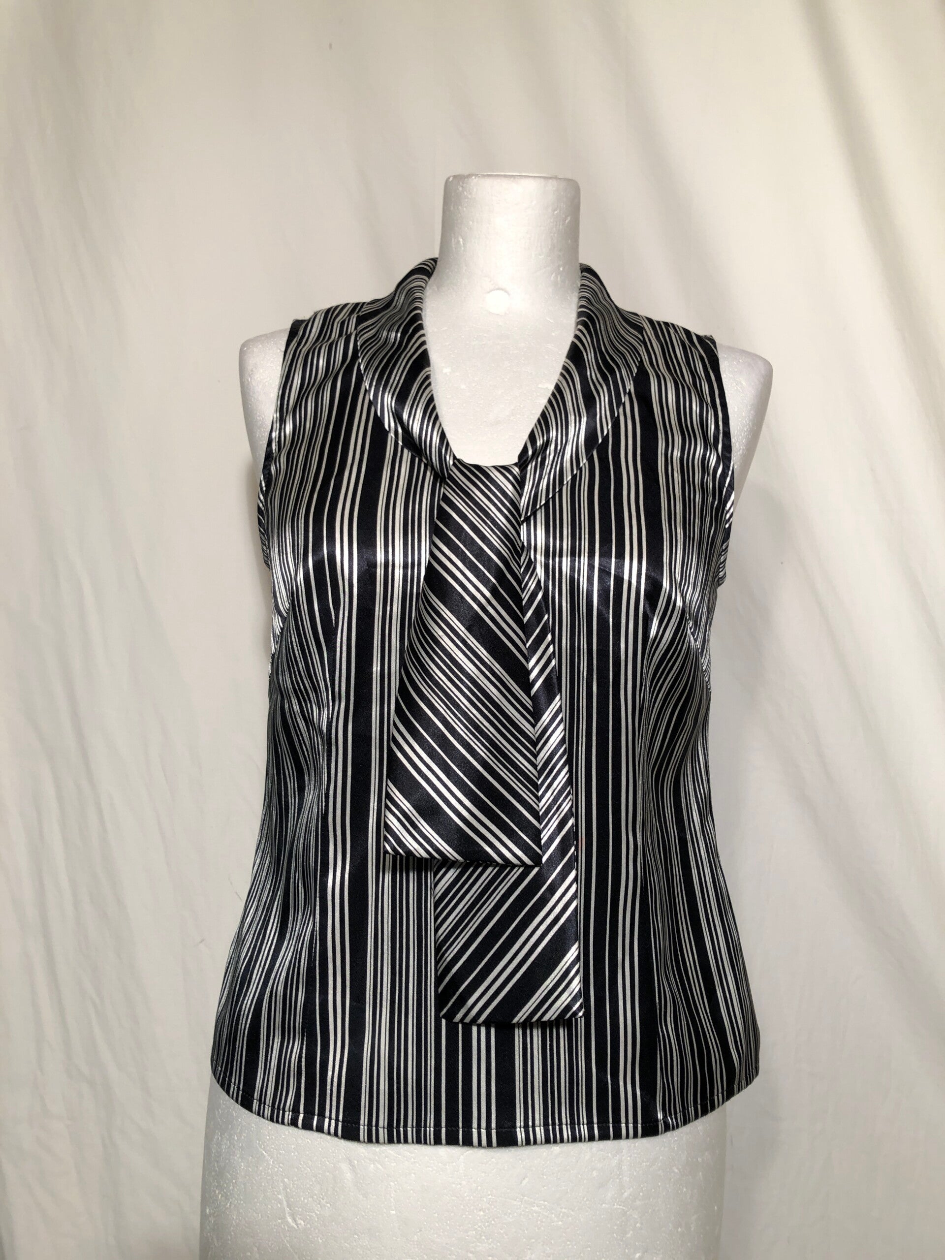 Copines by Claudia Sträter zwart/wit verticaal gestreept top maat 36