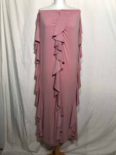 FashionNova roze strapless jurk met ruches maat XL