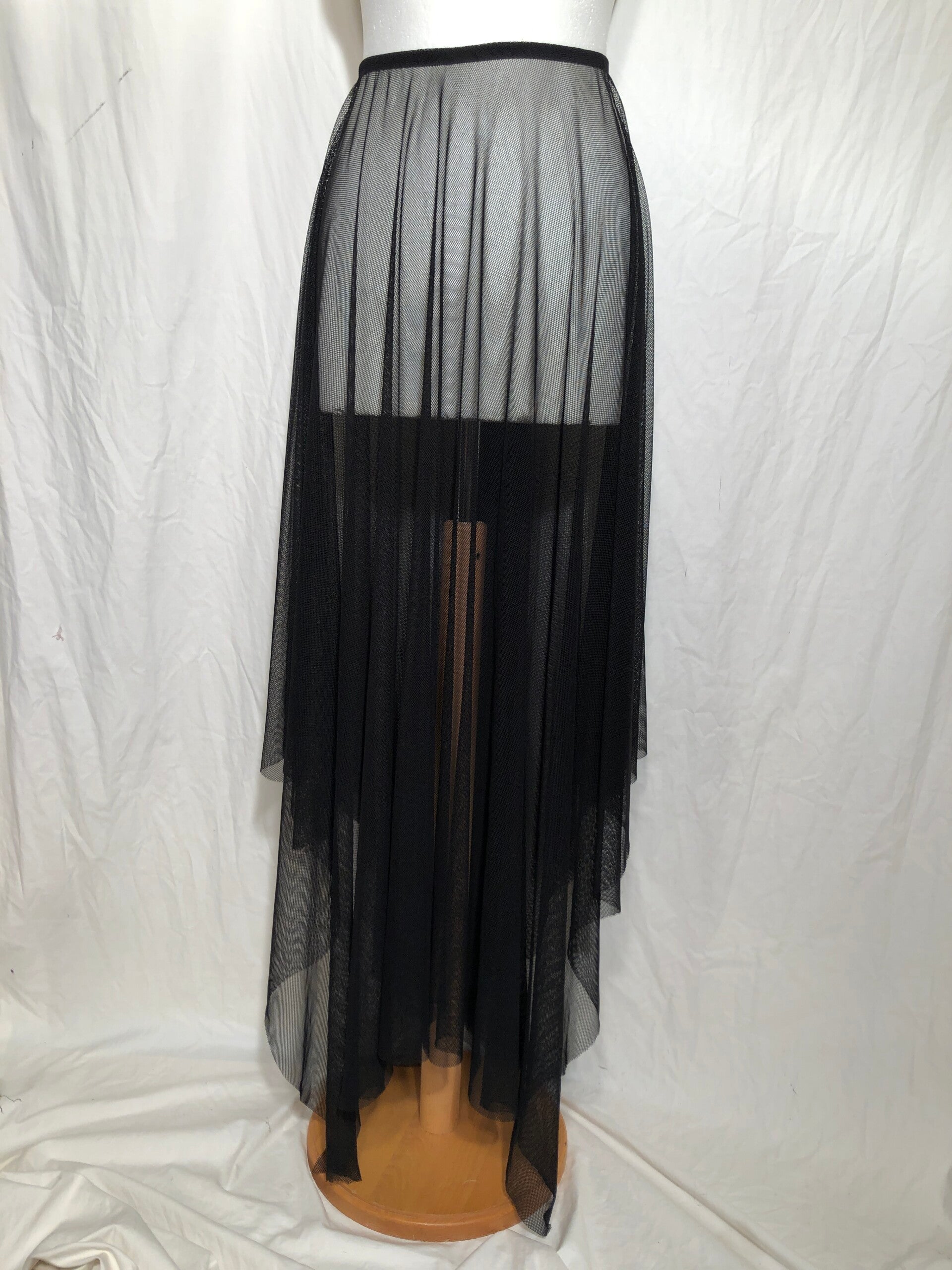 Upper mansion zwart doorschijnende lange rok maat M
