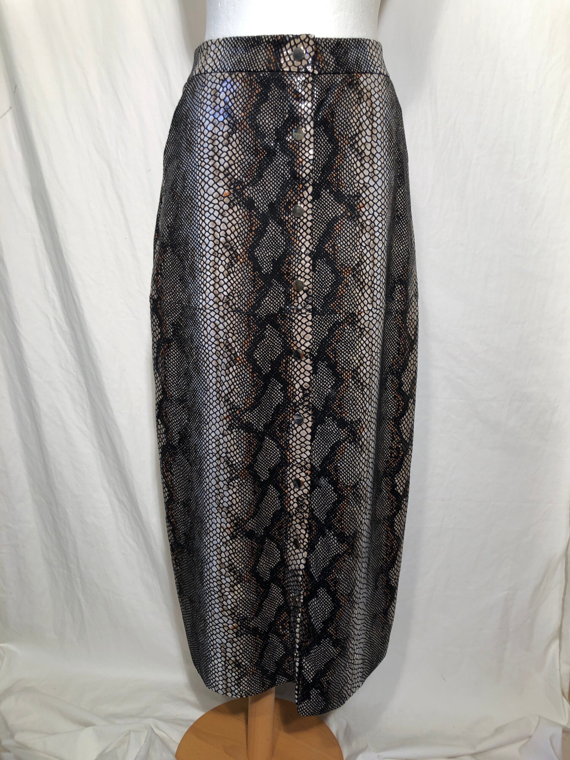 Fifth House imitatie lederen slangprint rok maat 38