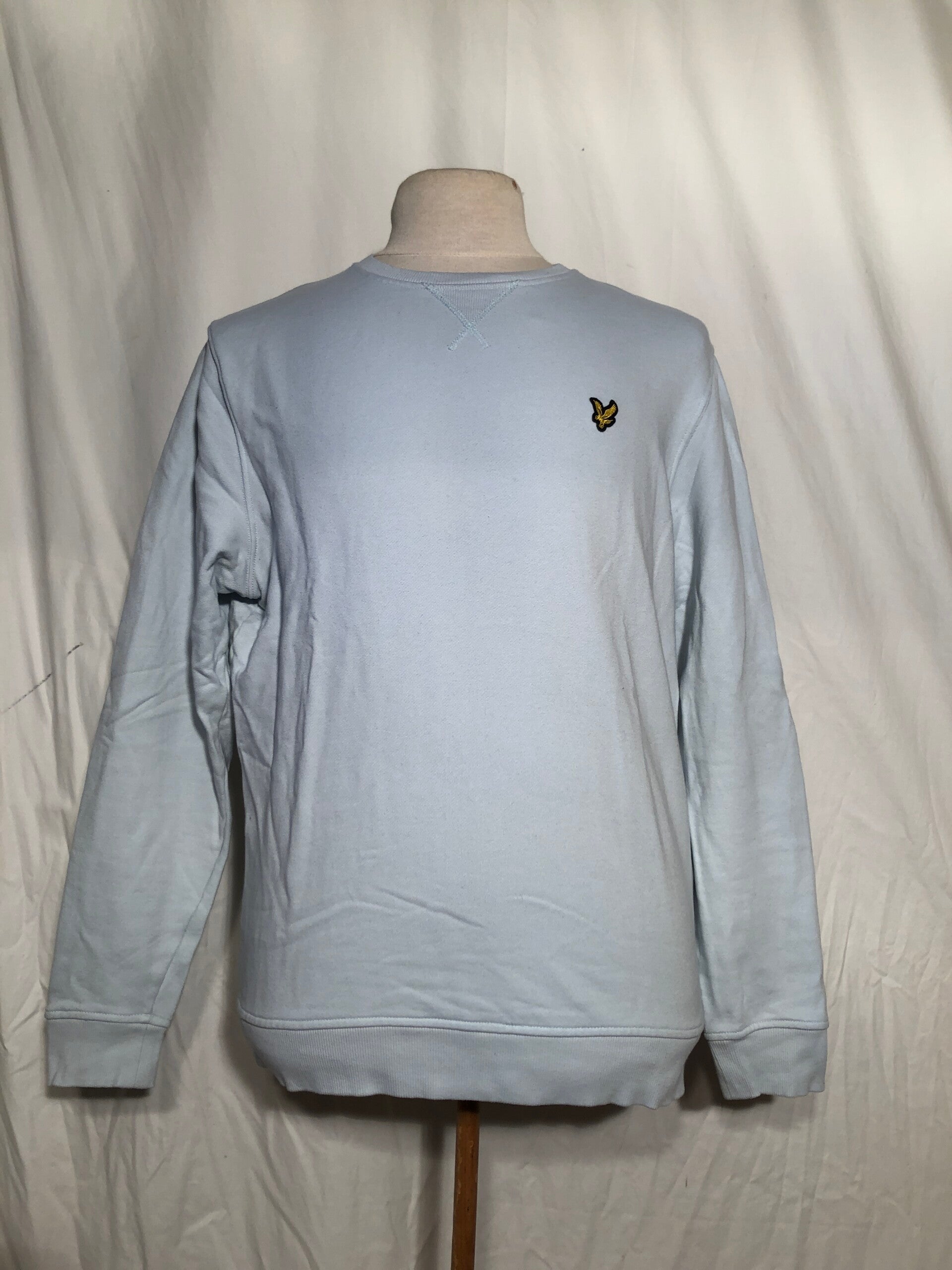 Lyle & Scott lichtblauwe sweater maat L