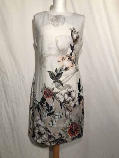 Da.Er.Li crème gebloemde jurk maat XL