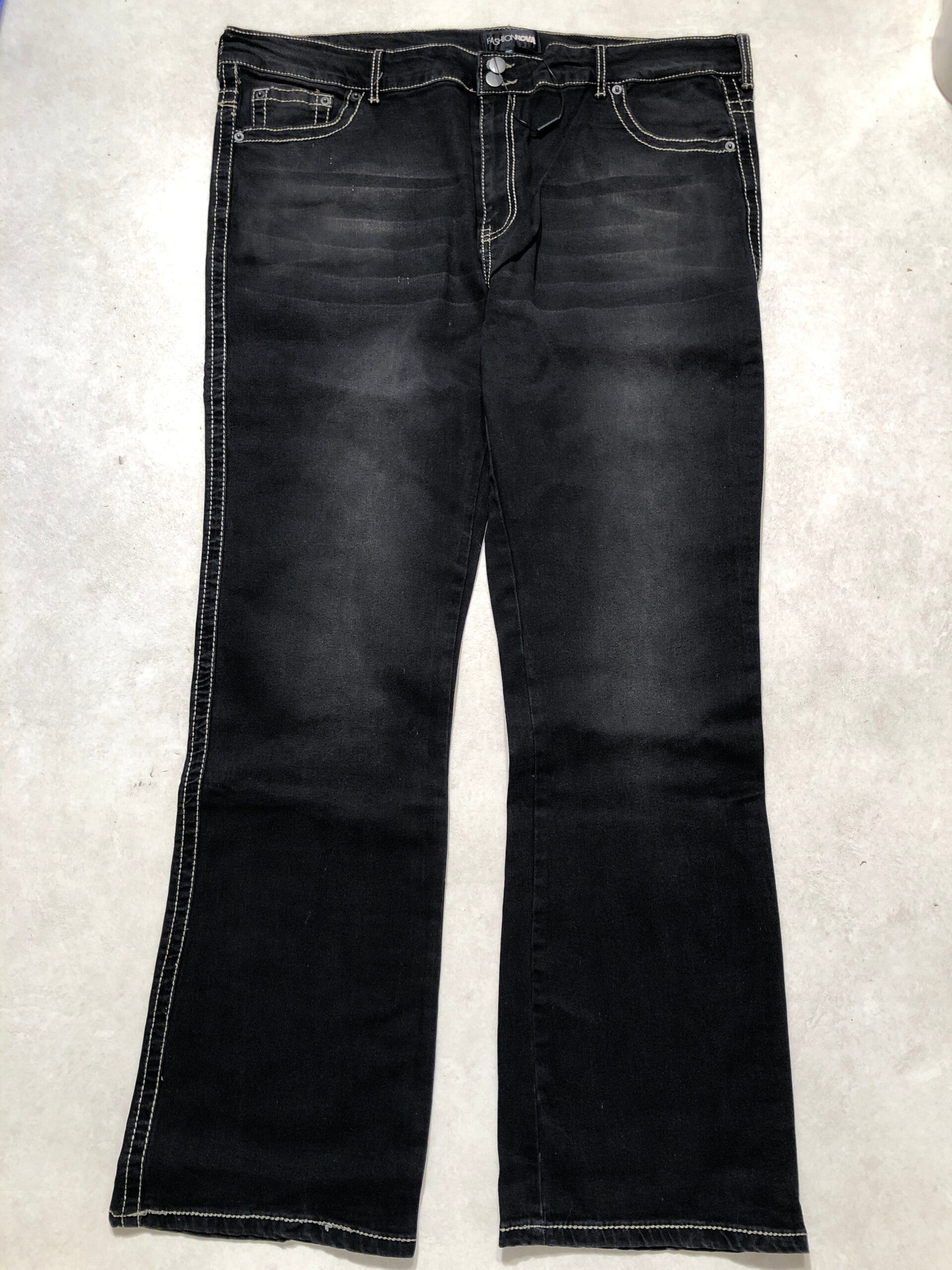 FashionNova zwarte denim jeans maat 48