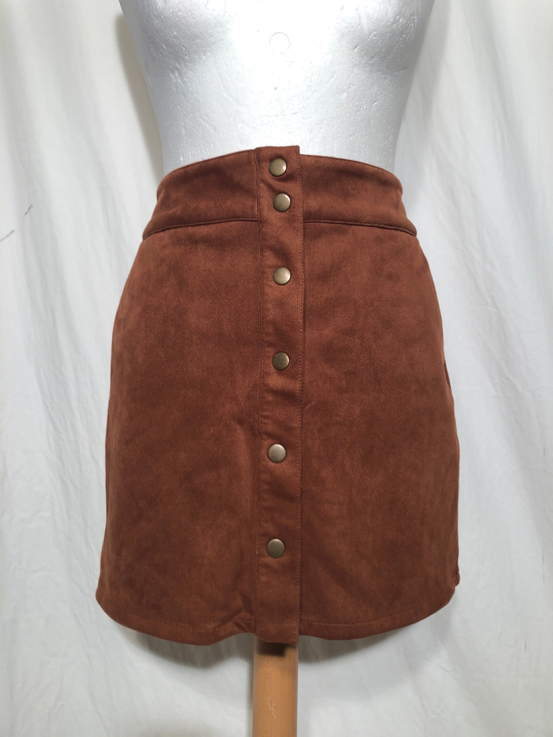 Costes atelier bruine suedine rok maat S