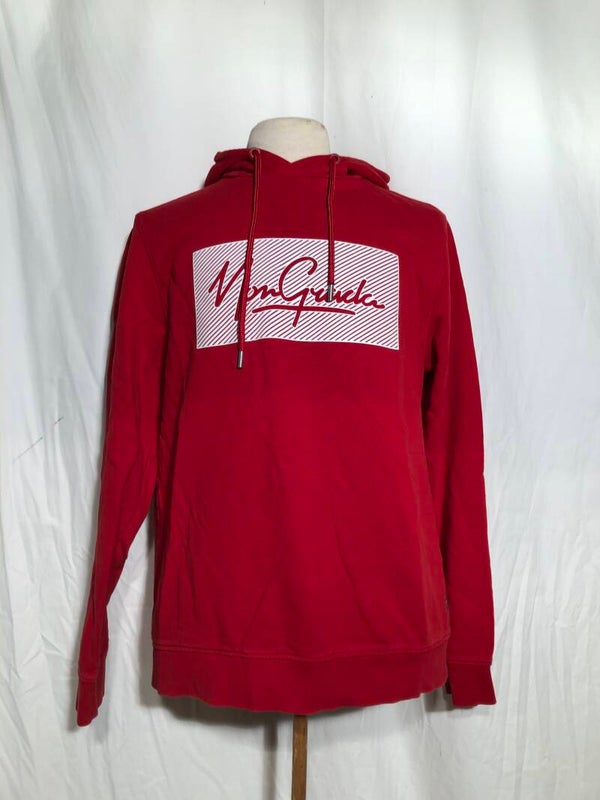 Non grada rode hoodie met opdruk maat XXL