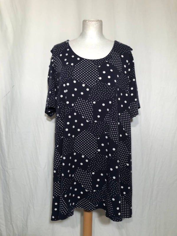 Pont Neuf donkerblauw t-shirt met witte stippen maat 52