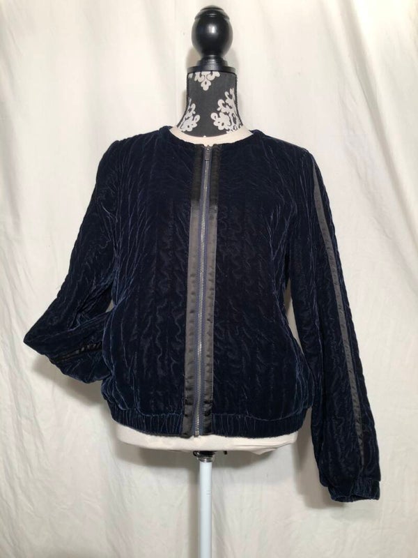 Eksept donkerblauw velours jasje maat XL