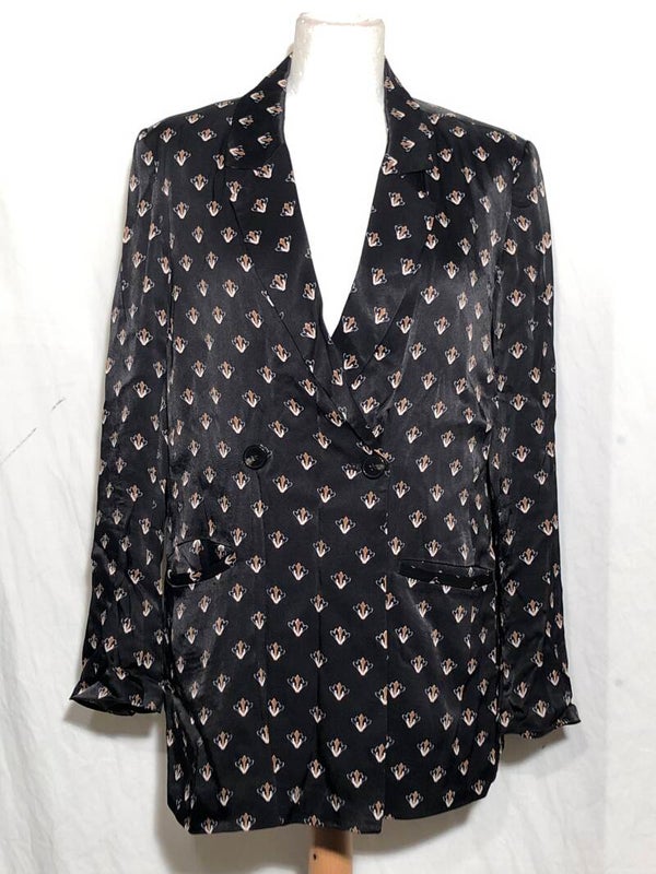 Part two zwarte blazer met print maat 36