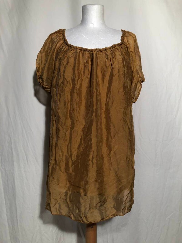 SuZa goudkleurig dubbellaags tuniek maat L