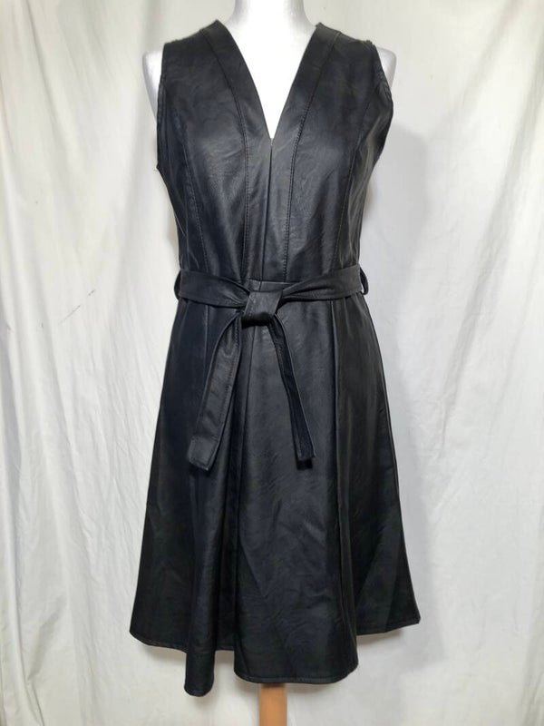 Lustyle new Collection zwart imitatie lederen jurk maat M