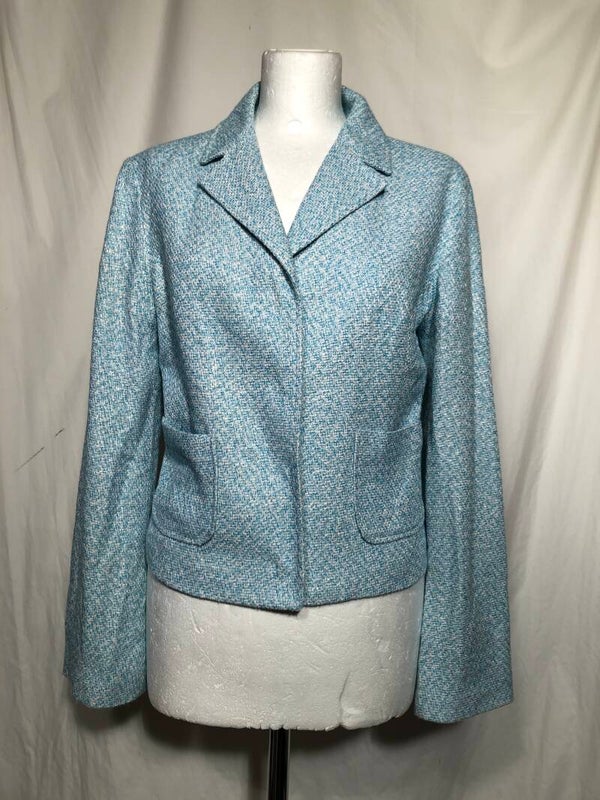 Benneton lichtblauw tweed jasje maat 38